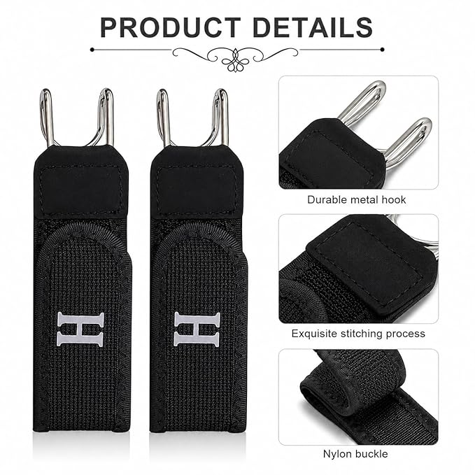 Premium Adjustable Buckleless Belts for Men and Women with Hook (2Pcs)