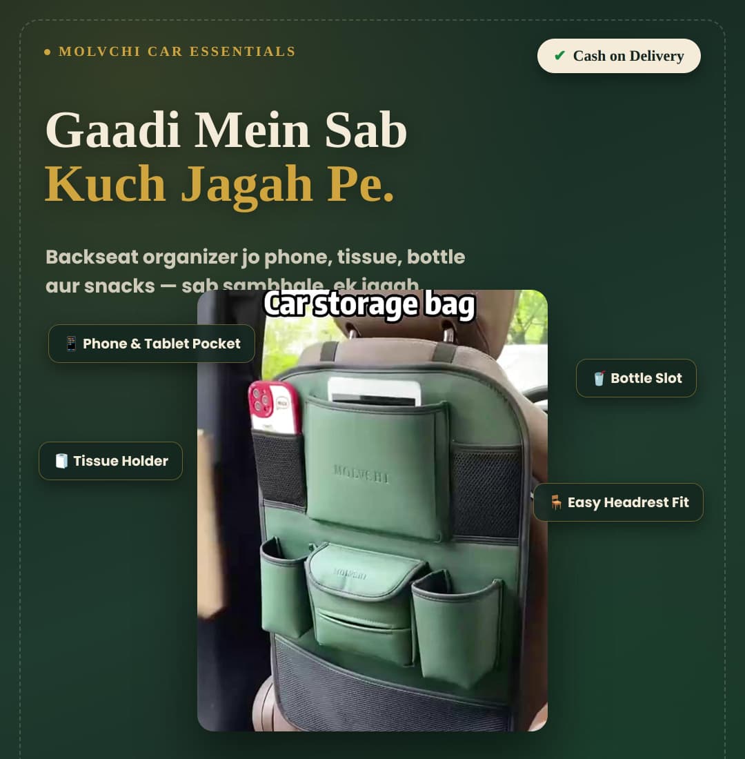 Car Seat Back Organizer Storage (Pack of 2)