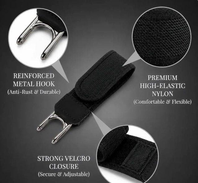 Premium Adjustable Buckleless Belts for Men and Women with Hook (2Pcs)