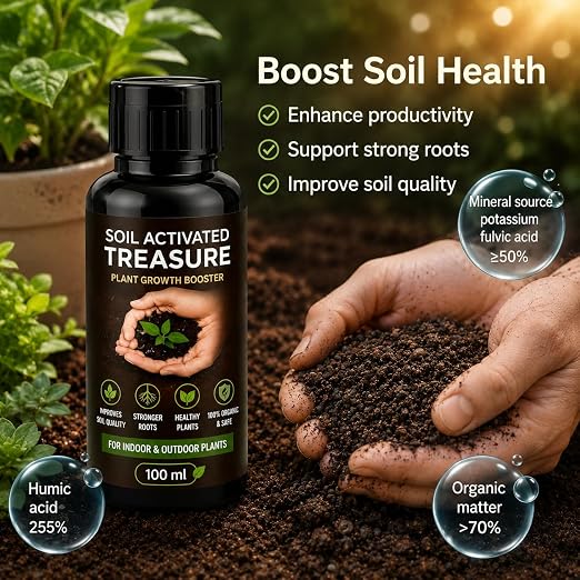 100% ORGANIC SOIL ACTIVATOR - FASTER PLANT GROWTH & STRONGER ROOTS (PACK OF 2)