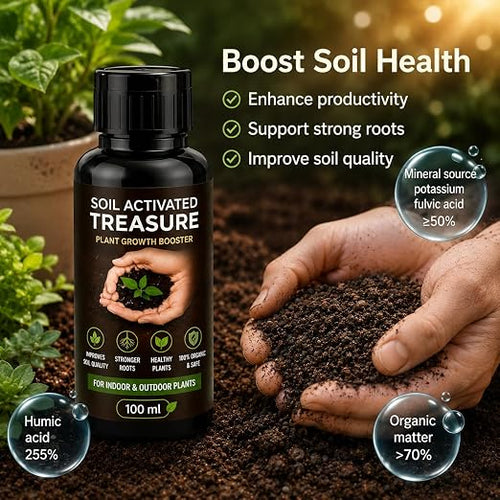 100% ORGANIC SOIL ACTIVATOR - FASTER PLANT GROWTH & STRONGER ROOTS (PACK OF 2)