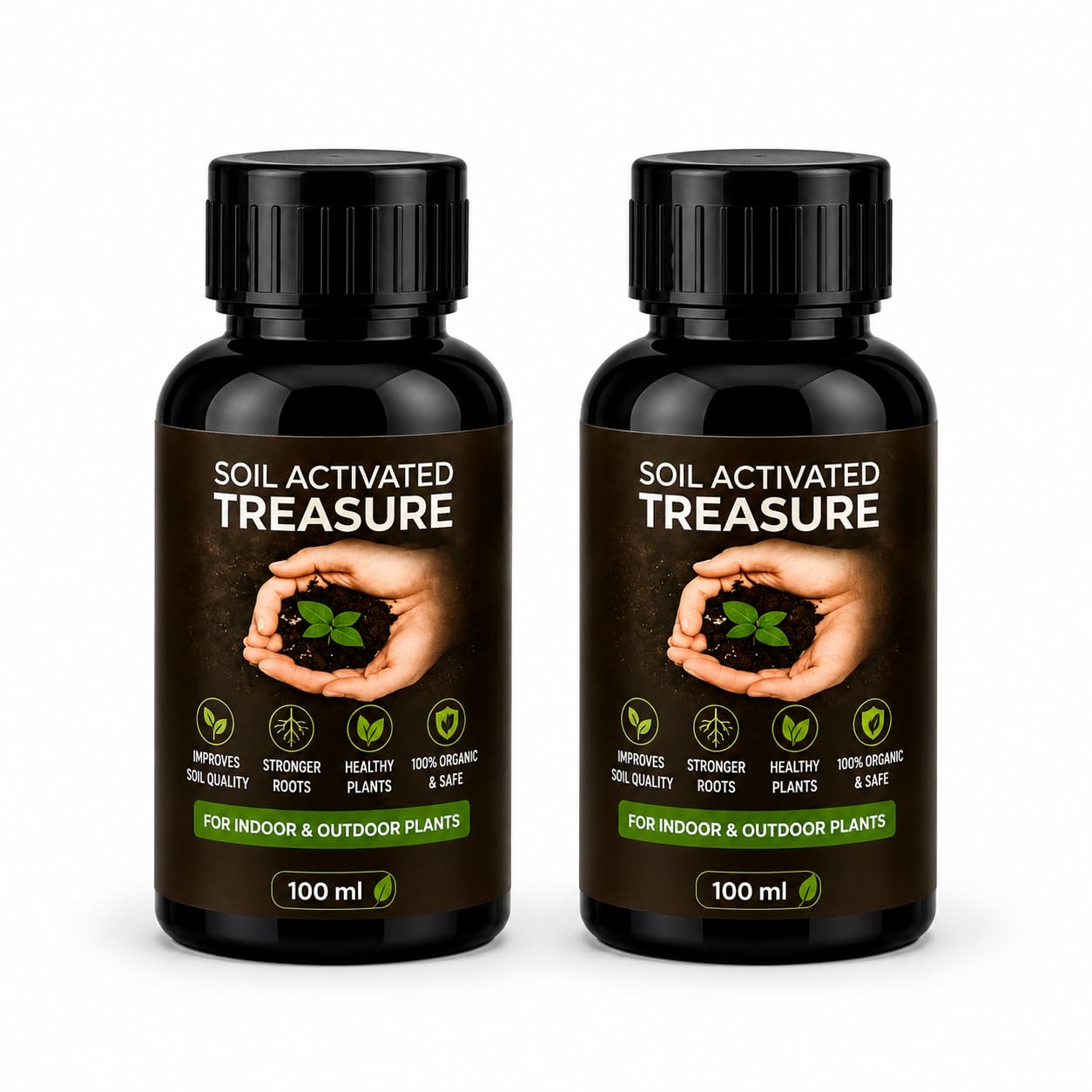 100% ORGANIC SOIL ACTIVATOR - FASTER PLANT GROWTH & STRONGER ROOTS (PACK OF 2)